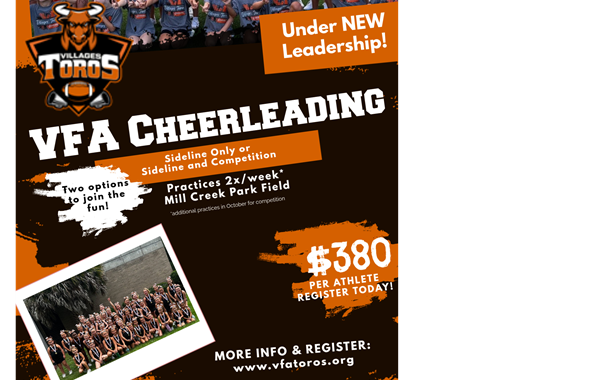 Cheerleading Registration is Open